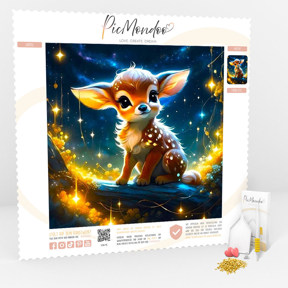 Diamond Painting 7 Tage Special - Winter Glitzer Bambi