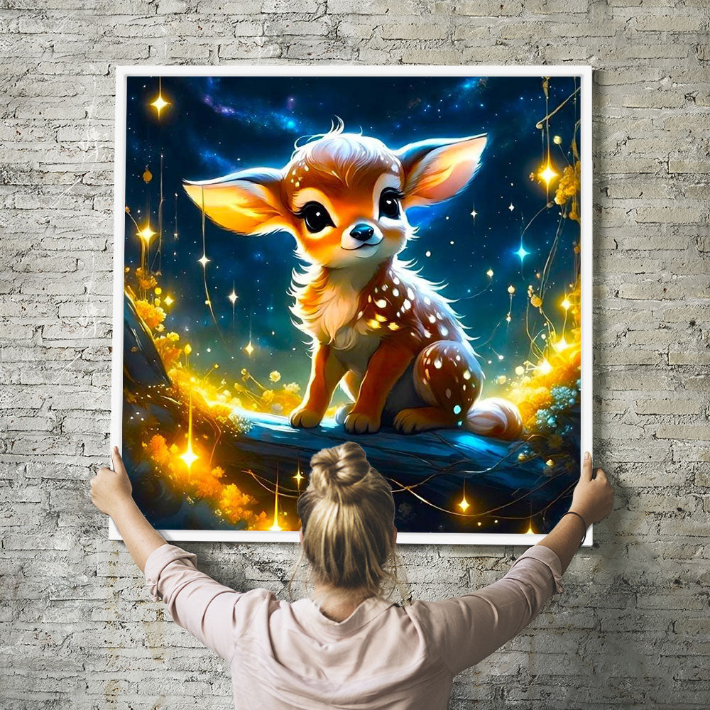 Diamond Painting 7 Tage Special - Winter Glitzer Bambi