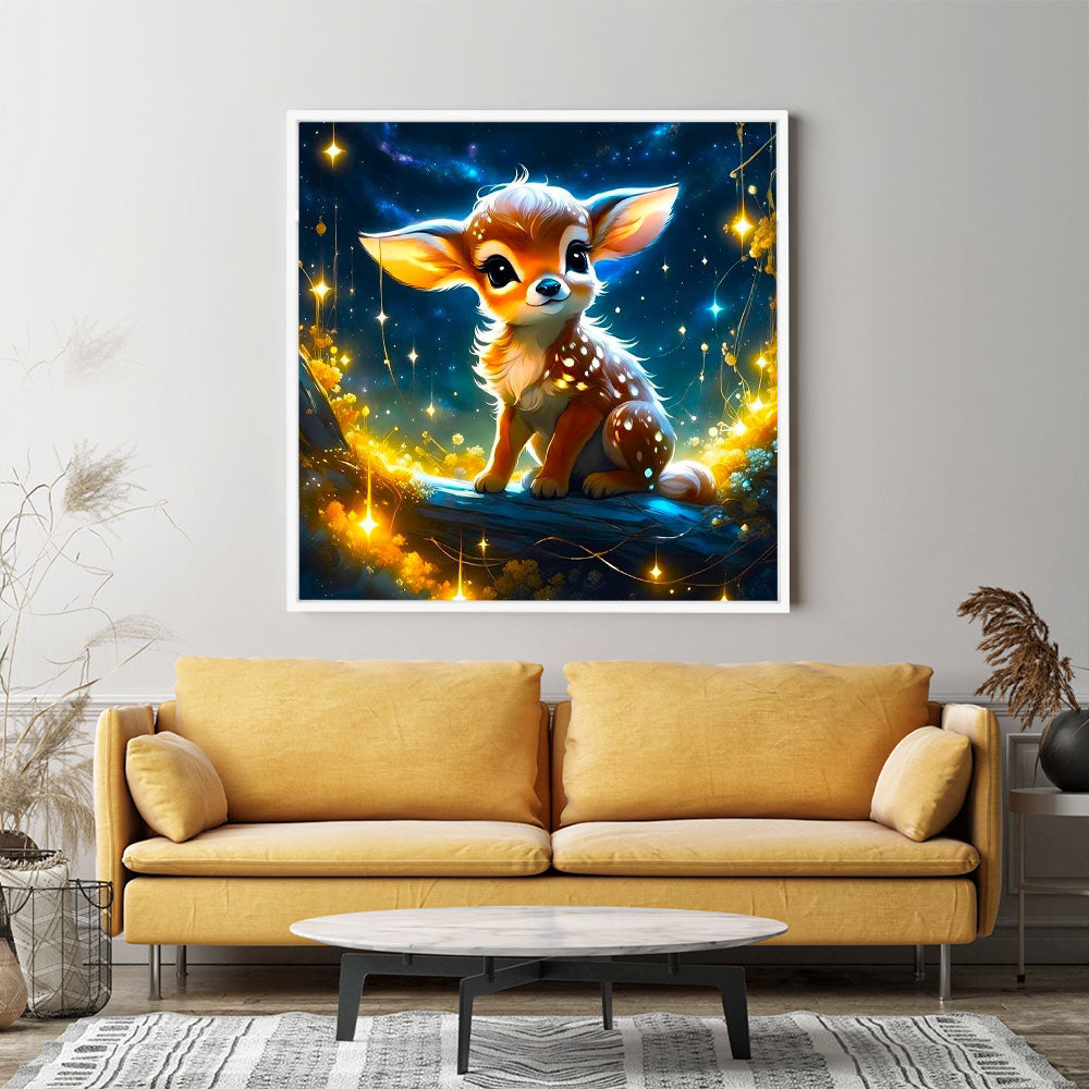 Diamond Painting 7 Tage Special - Winter Glitzer Bambi