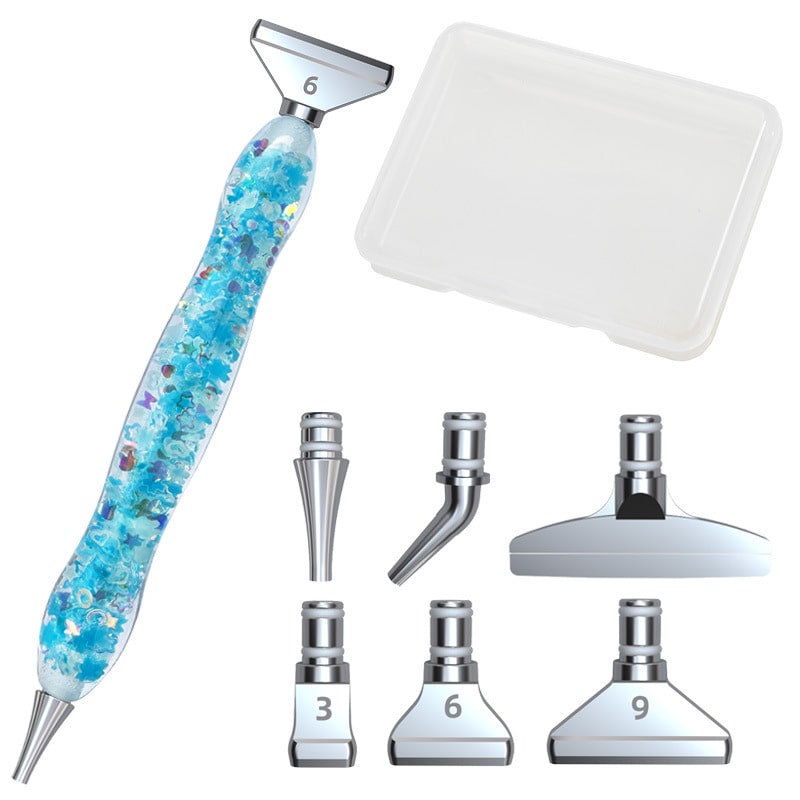 Diamond Painting Stift Set "Glow" (+6 Aufsätze)