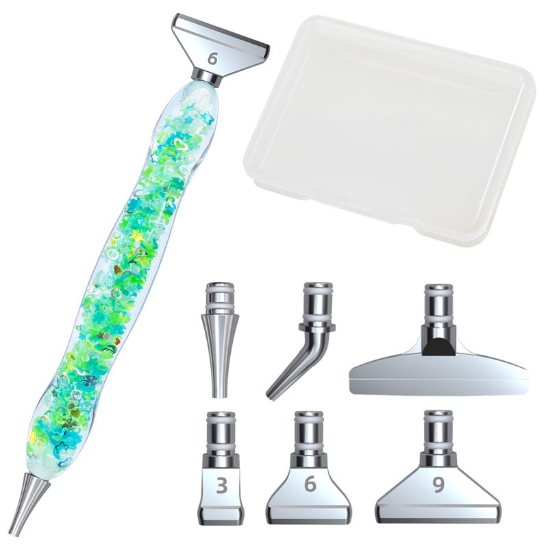 Diamond Painting Stift Set "Glow" (+6 Aufsätze)