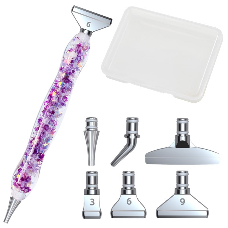 Diamond Painting Stift Set "Glow" (+6 Aufsätze)