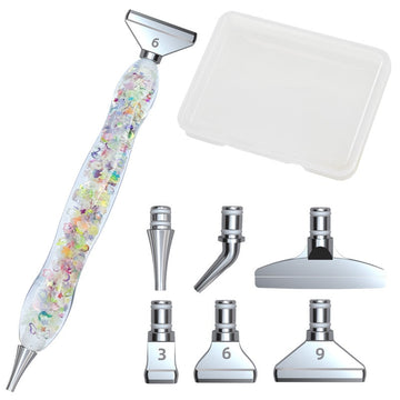 Diamond Painting Stift Set "Glow" (+6 Aufsätze)