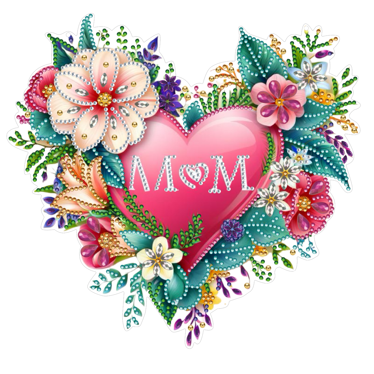 Diamond Painting Aufhänger - Herz Mom