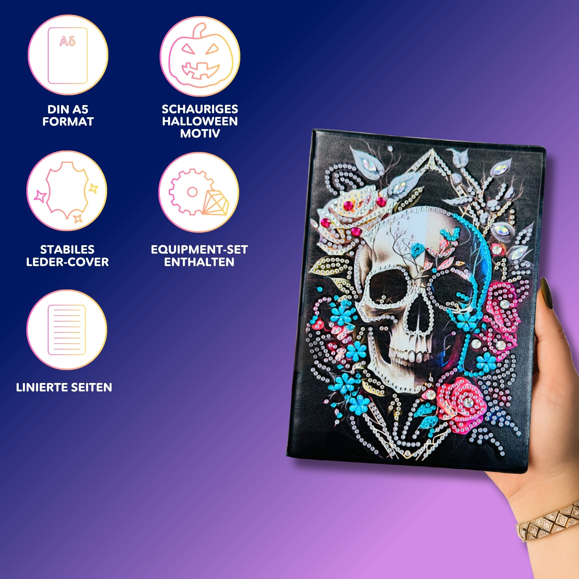 Diamond Painting Notizbuch - Halloween