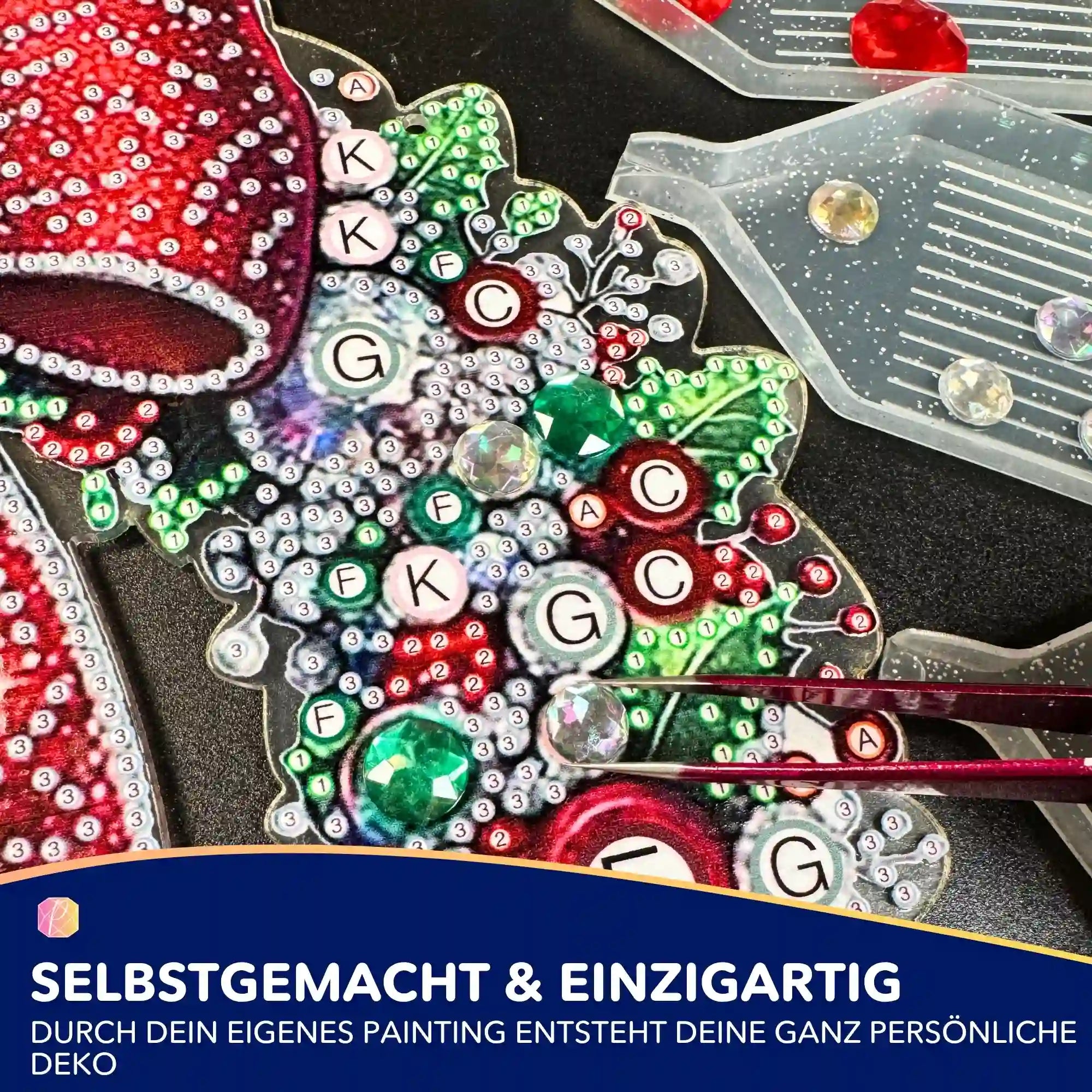 Diamond Painting XL Aufhänger - Weihnachtskranz