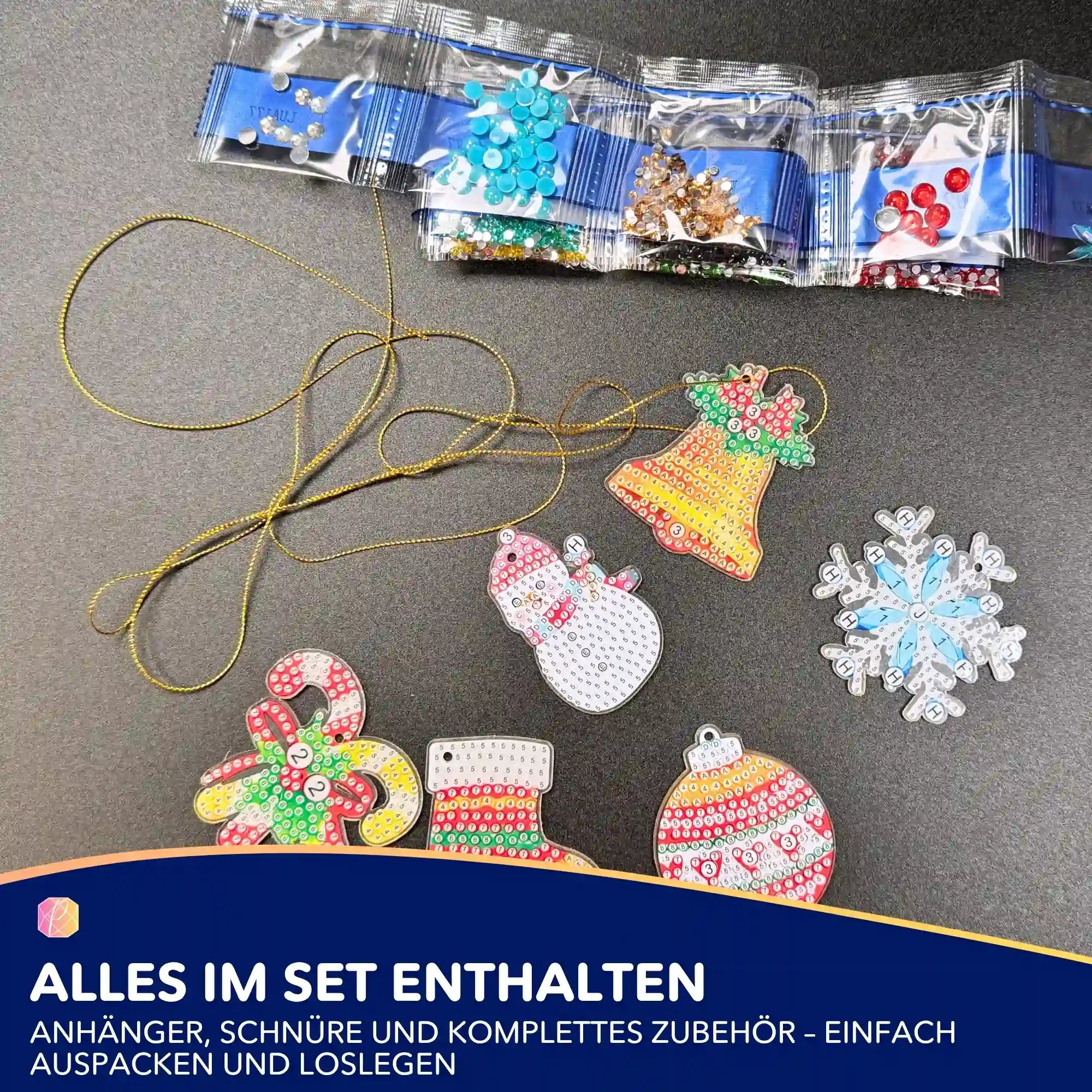 Diamond Painting - Kleine Weihnachtsanhänger