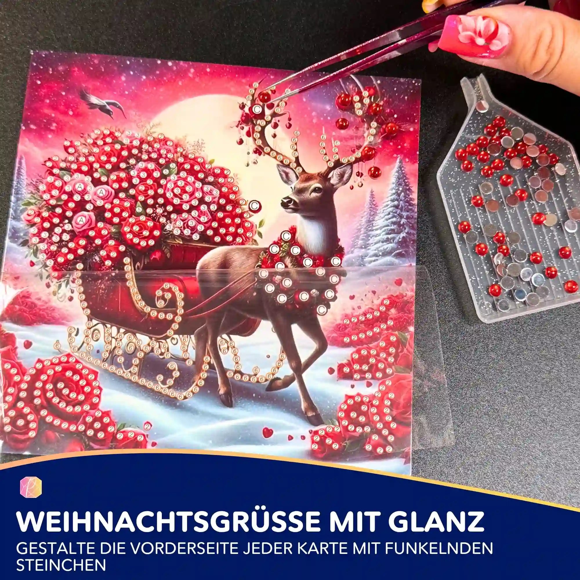 Diamond Painting Weihnachtskarten