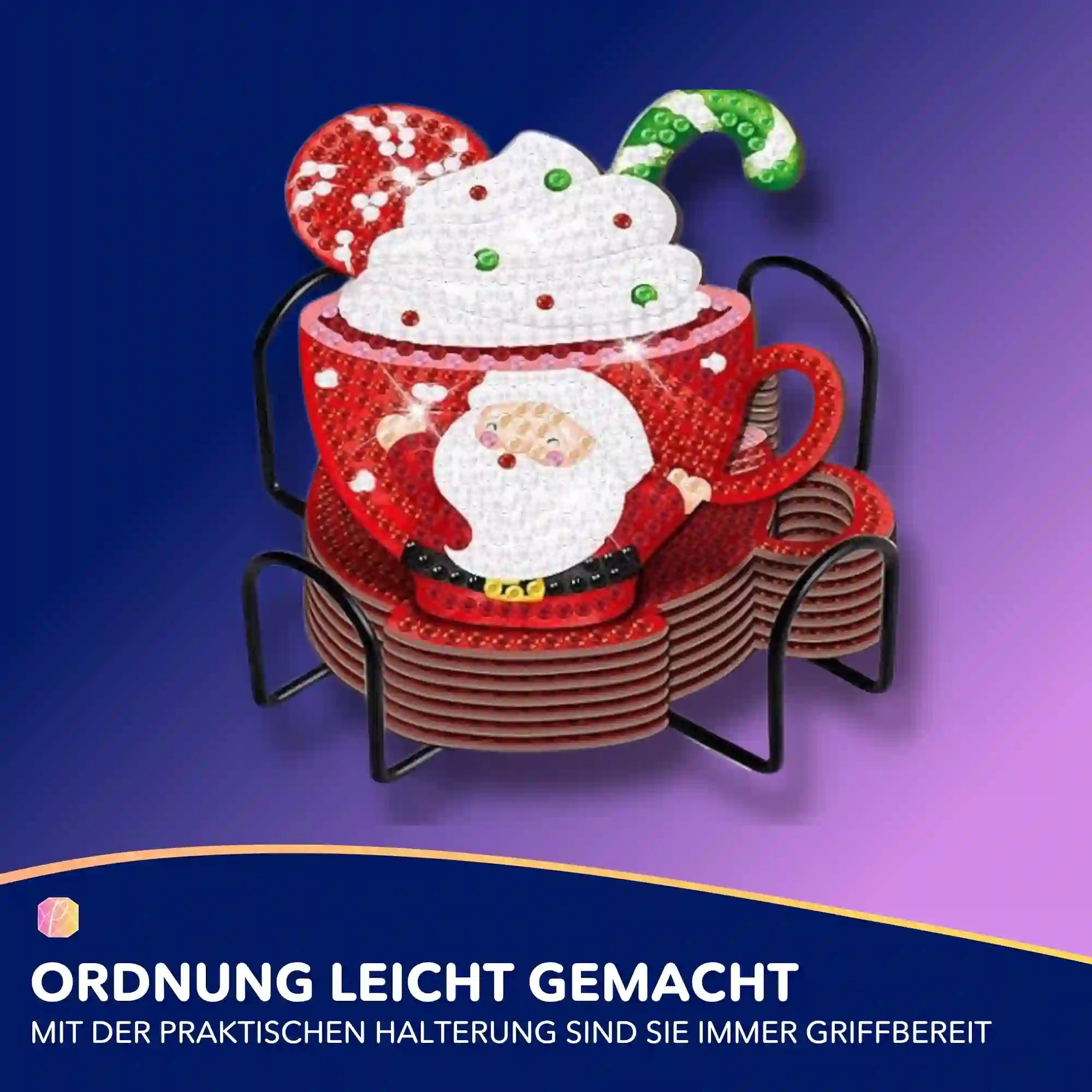 Diamond Painting - Untersetzer Weihnachtstassen