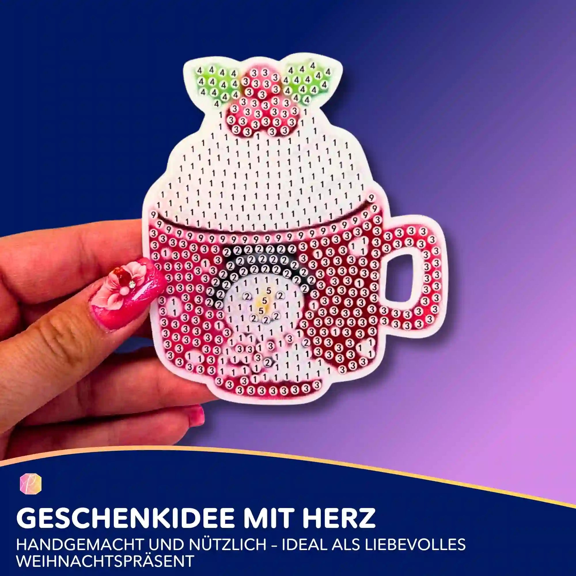 Diamond Painting - Untersetzer Weihnachtstassen