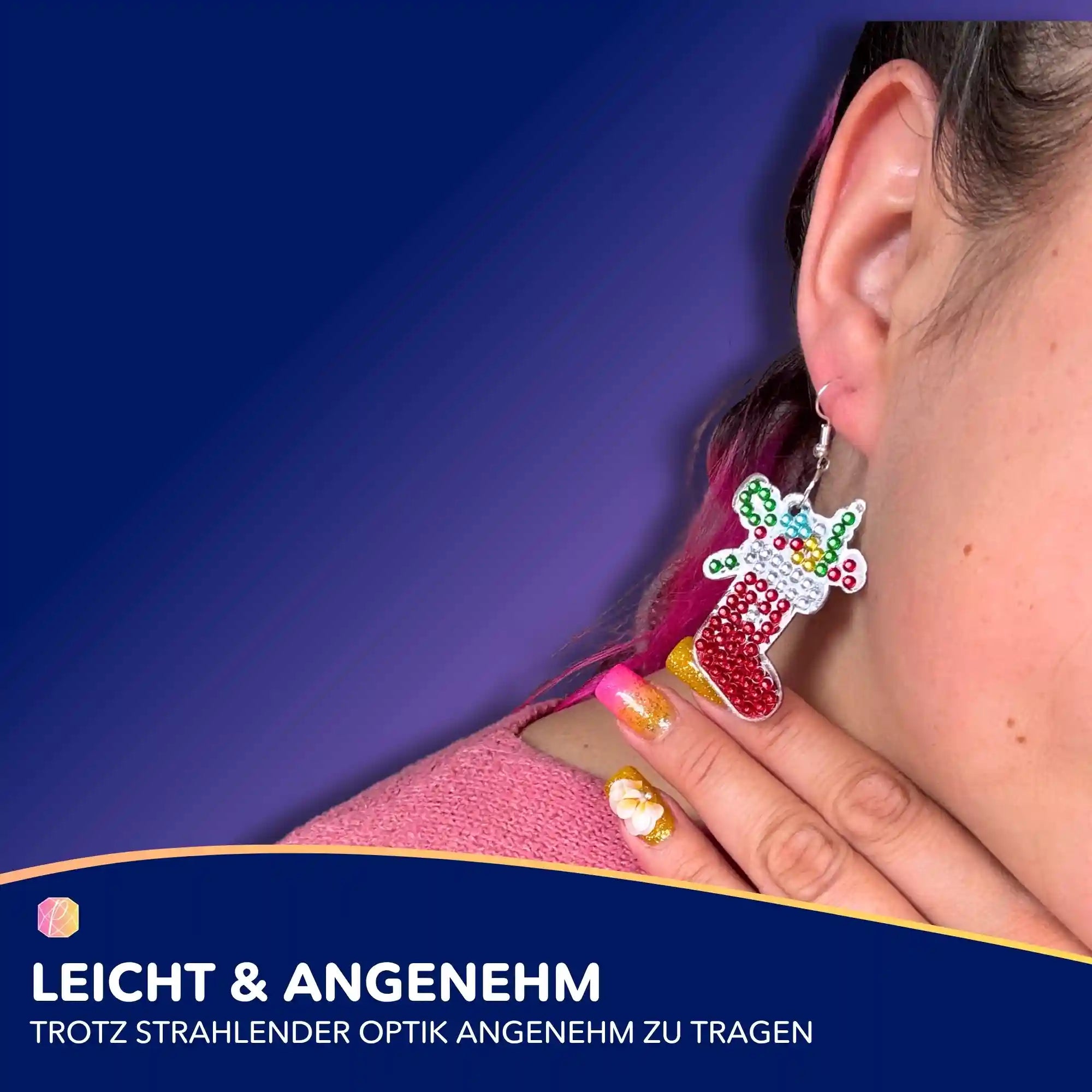 Diamond Painting Ohrringe Weihnachten