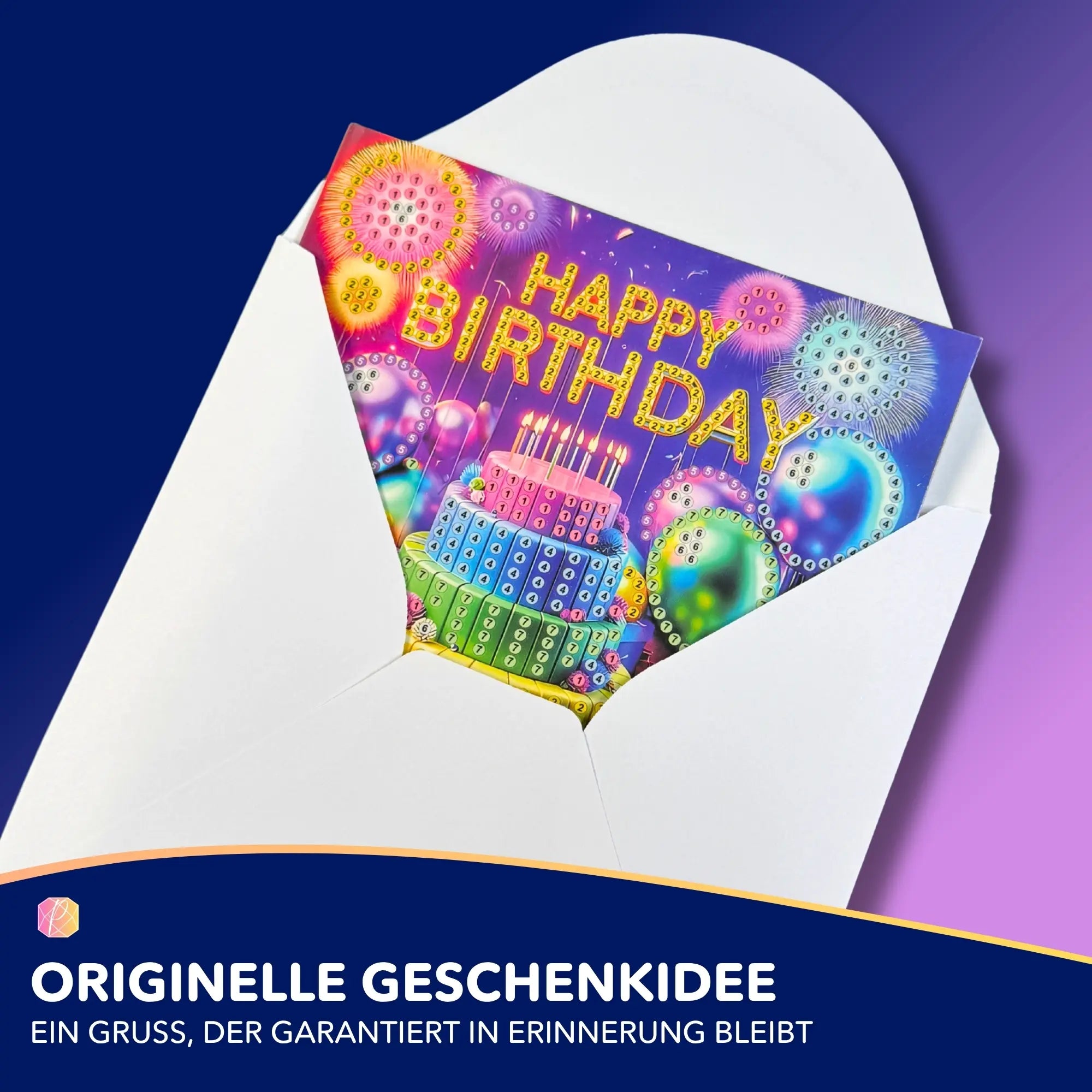Diamond Painting Geschenkkarten Geburtstag