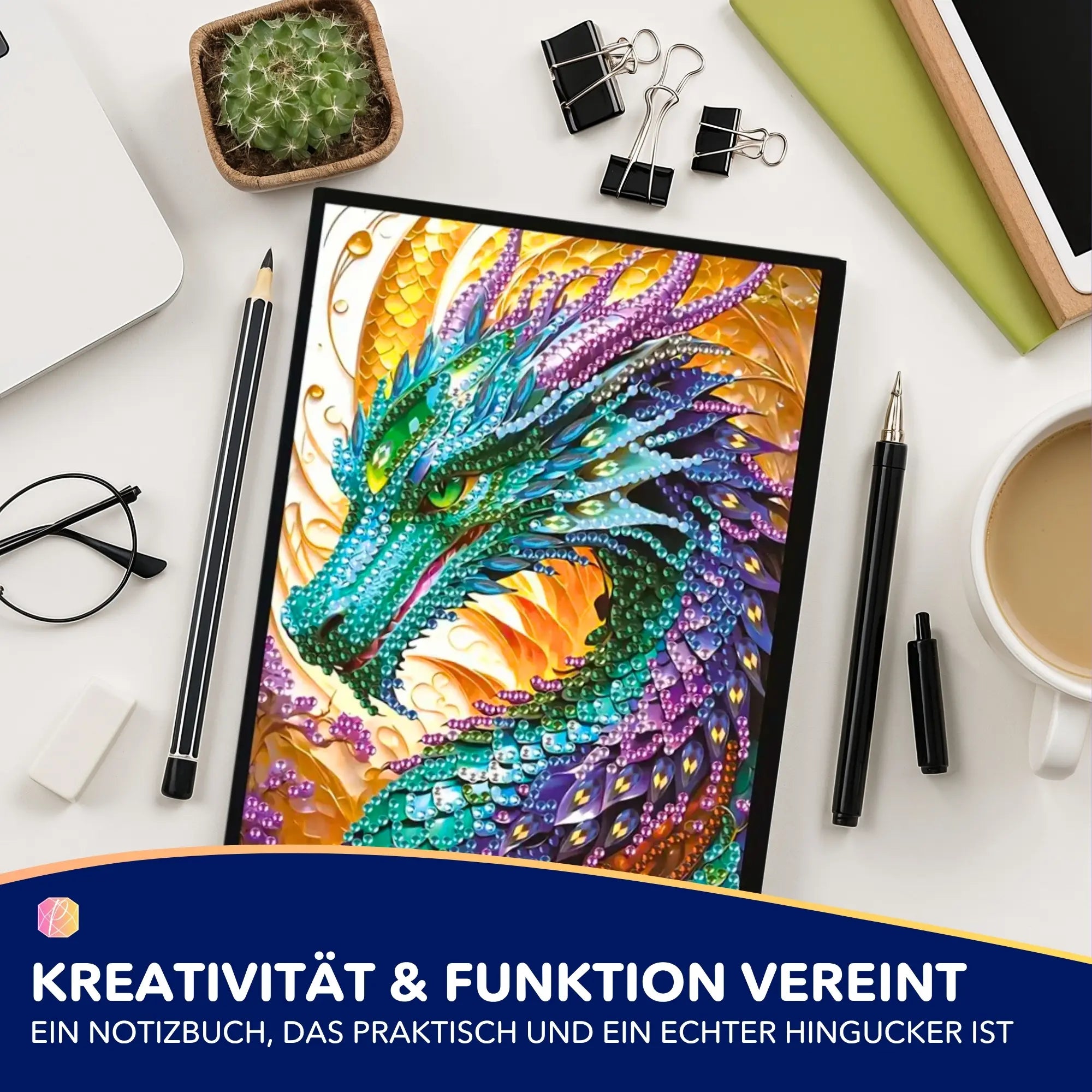 Diamond Painting Notizbuch - Drache