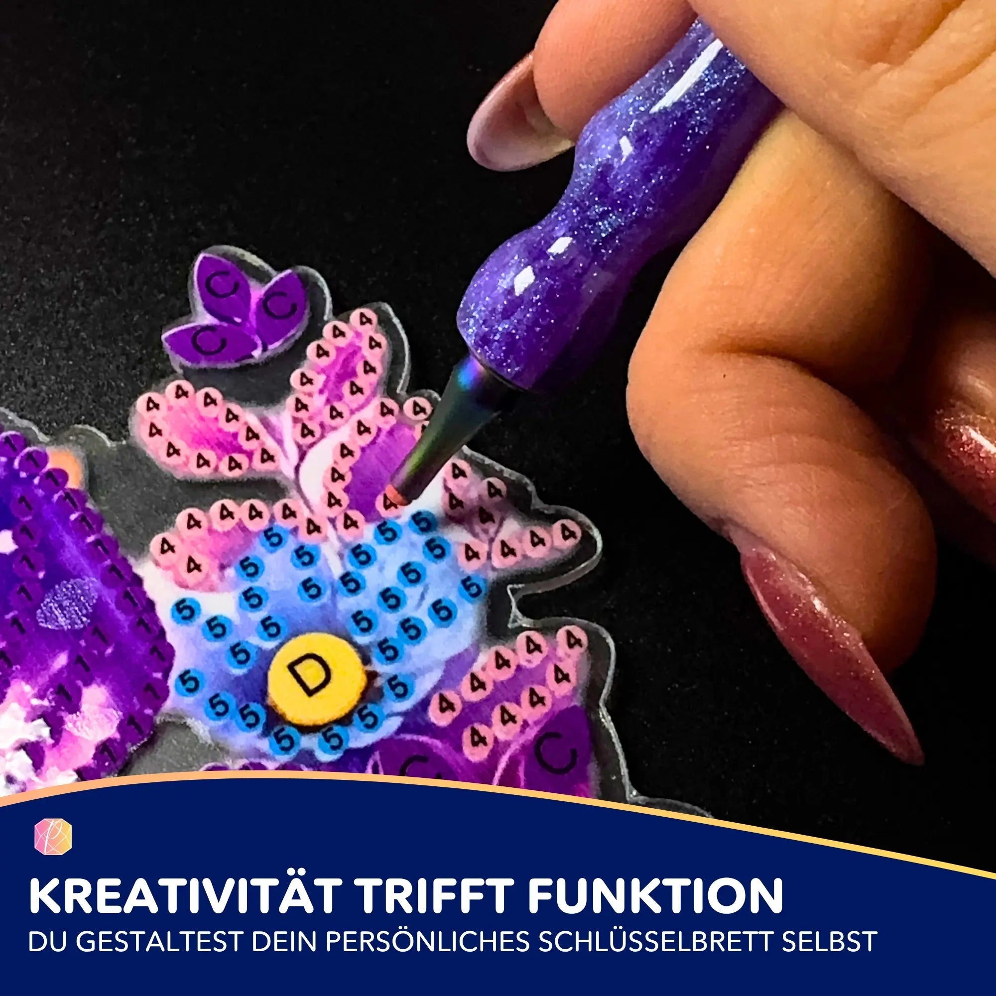 Diamond Painting Schlüsselbrett Schmterrlinge