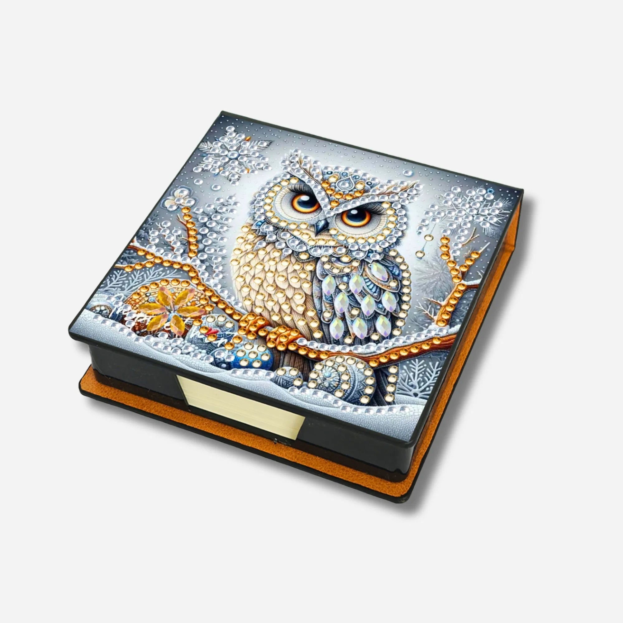 Diamond Painting Notizblock - Wintereule