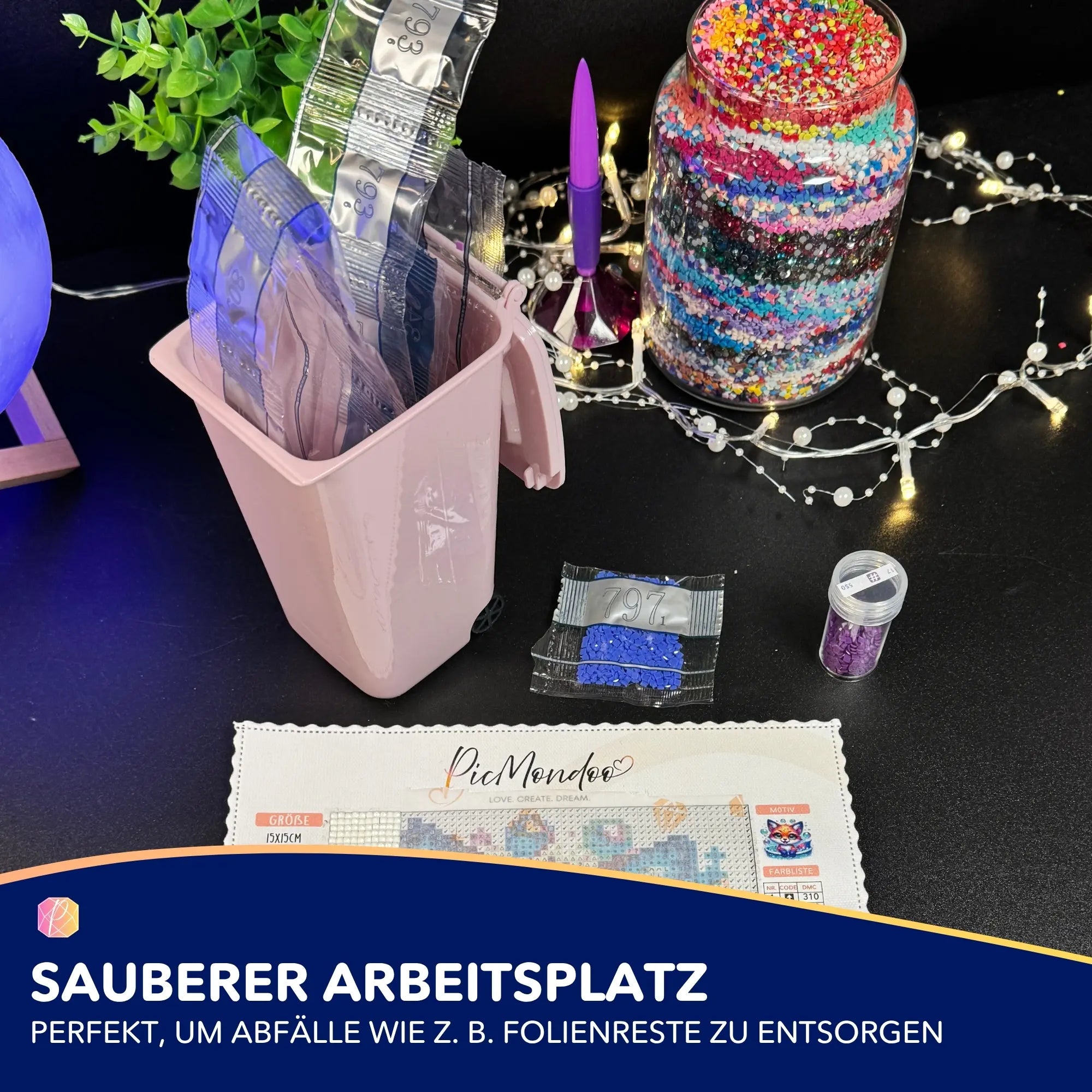 Diamond Painting - Kleine Mülltonne