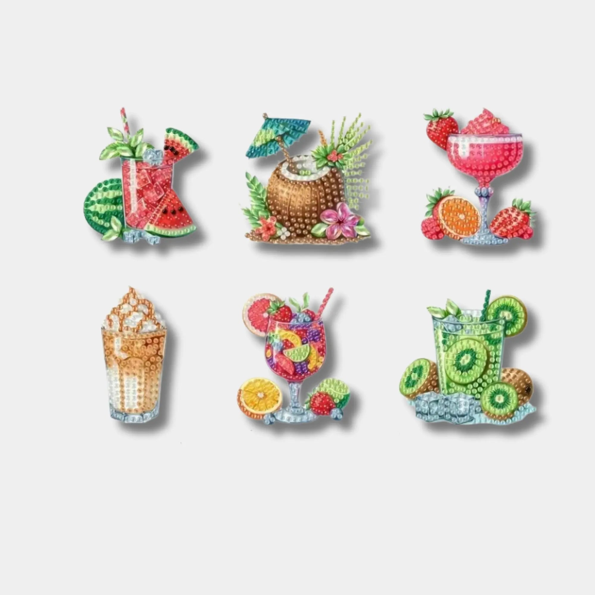 Diamond Painting Kühlschrankmagneten - Cocktails