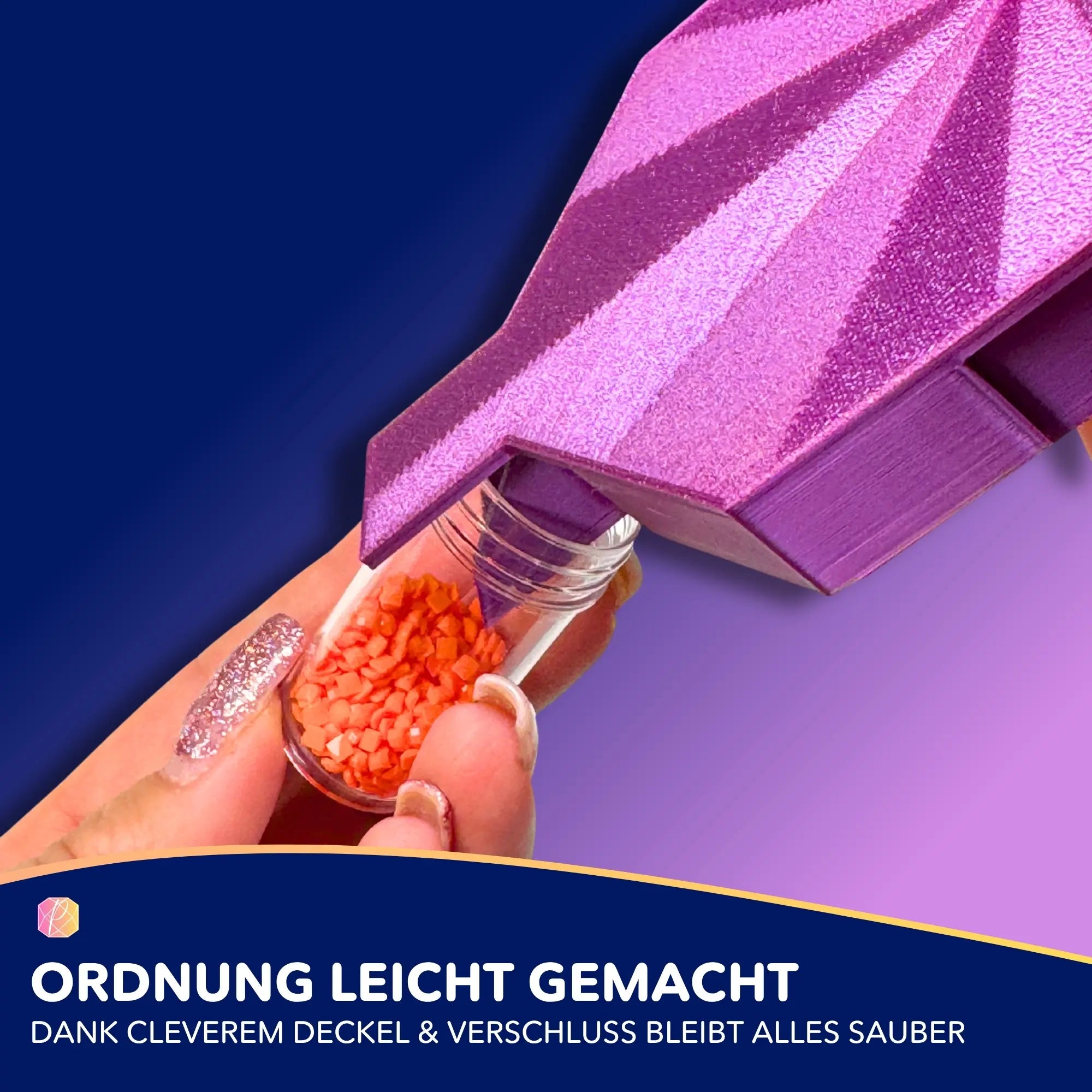 Diamond Painting Glitzerschiffchen - Lila