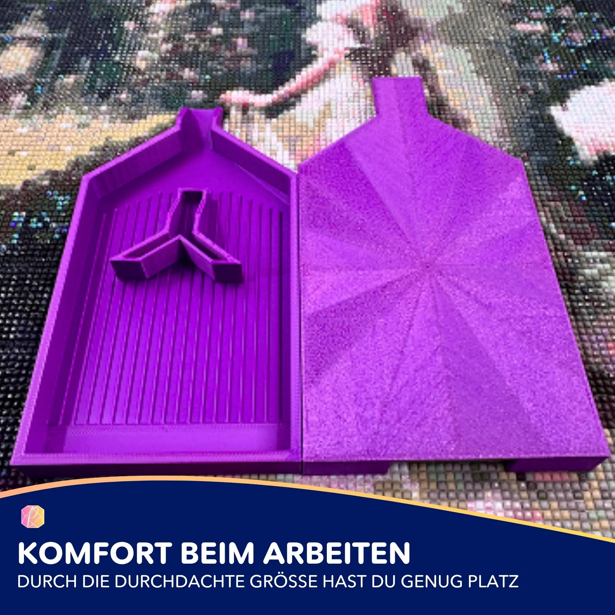 Diamond Painting Glitzerschiffchen - Lila