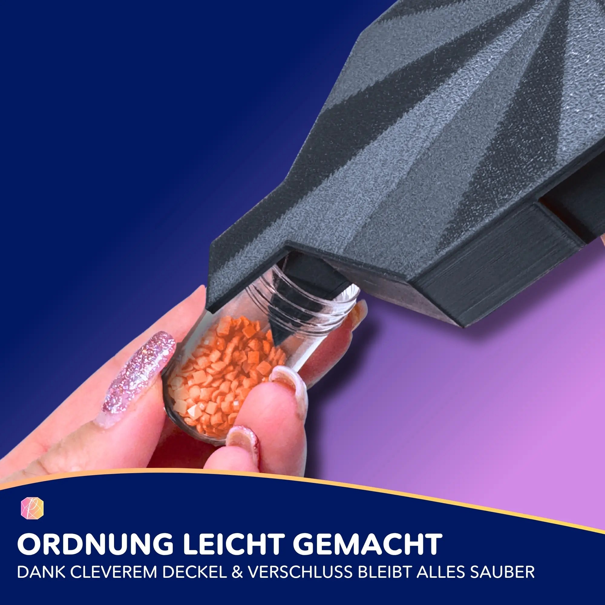 Diamond Painting Glitzerschiffchen - Schwarz