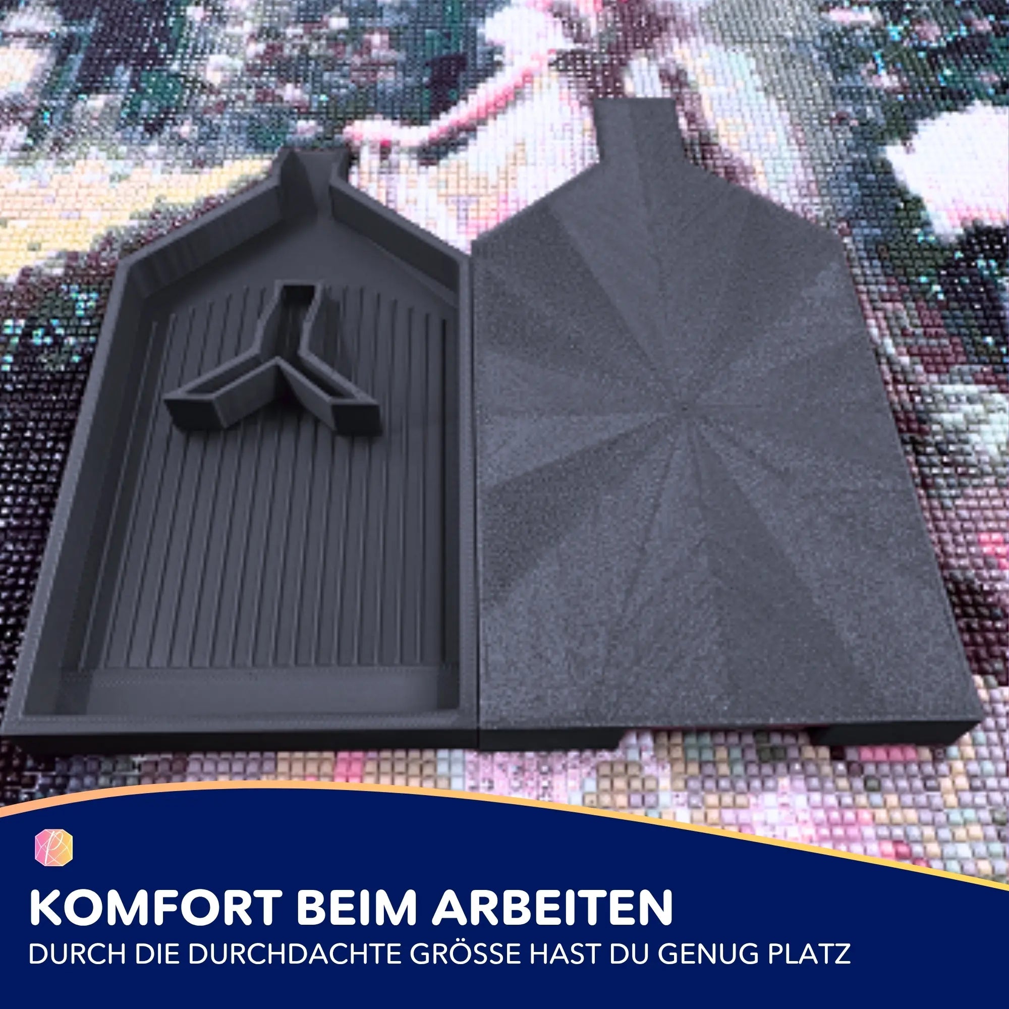 Diamond Painting Glitzerschiffchen - Schwarz