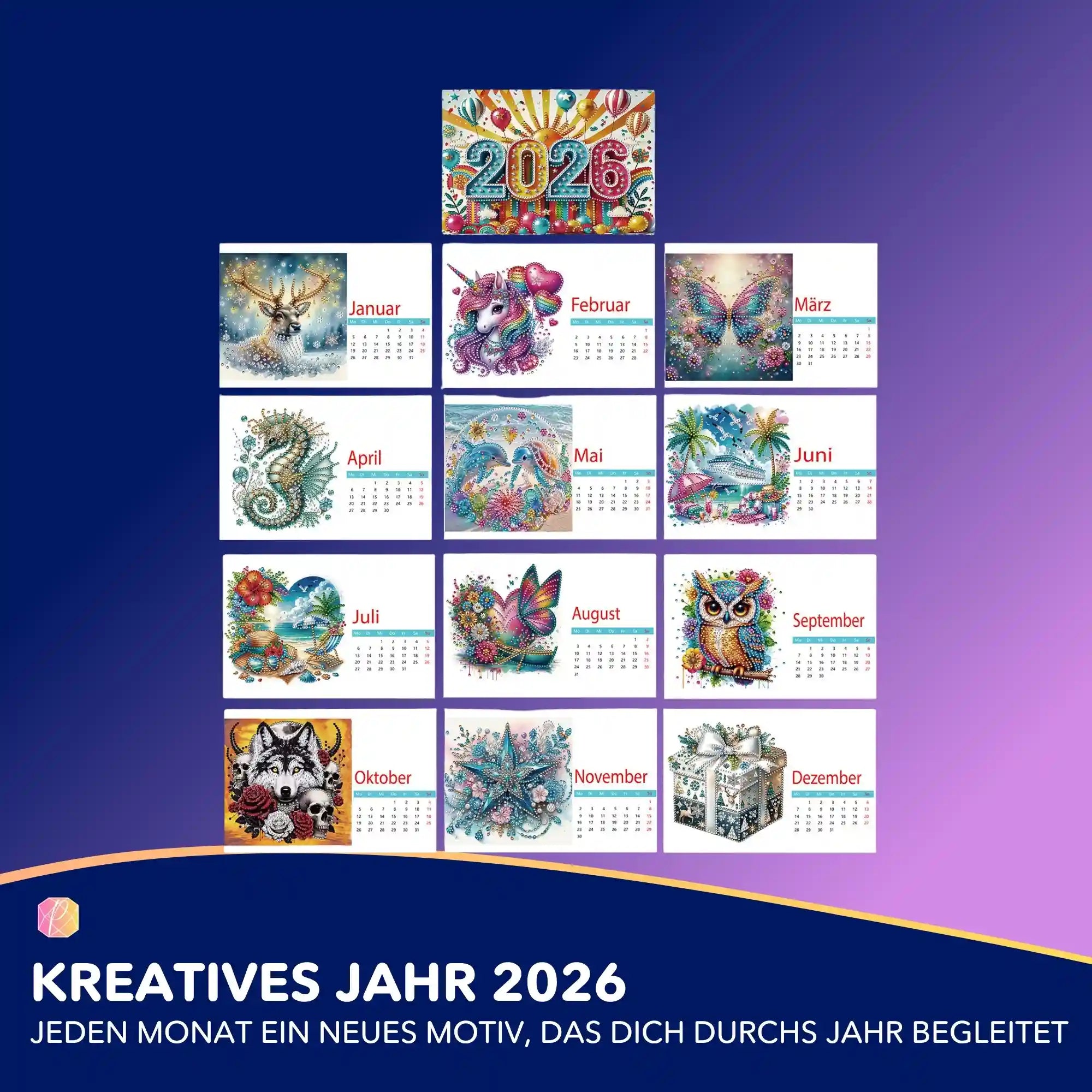 Diamond Painting Kalender 2026