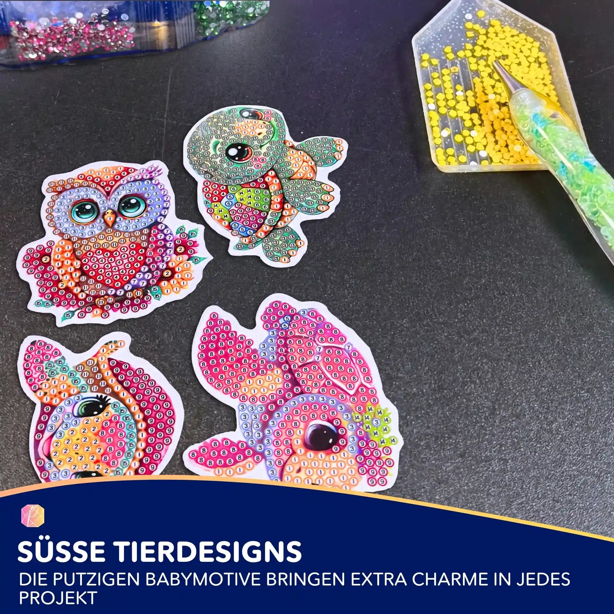 Diamond Painting Sticker - Süße Tierchen