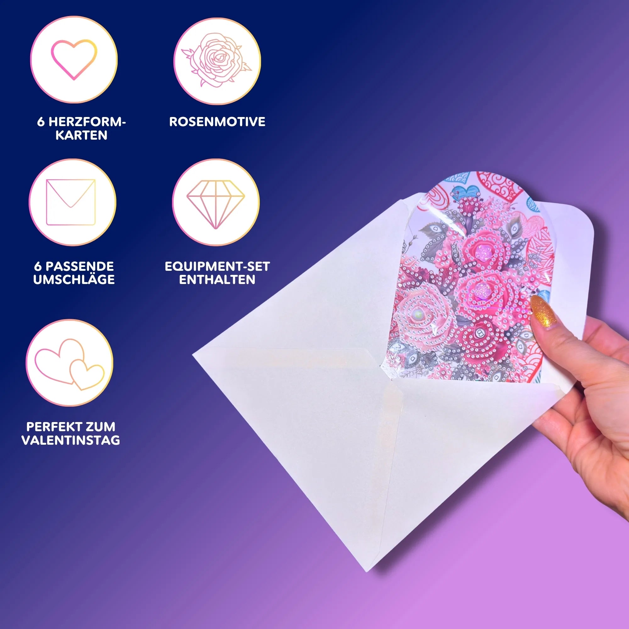 Diamond Painting Geschenkkarten Liebe