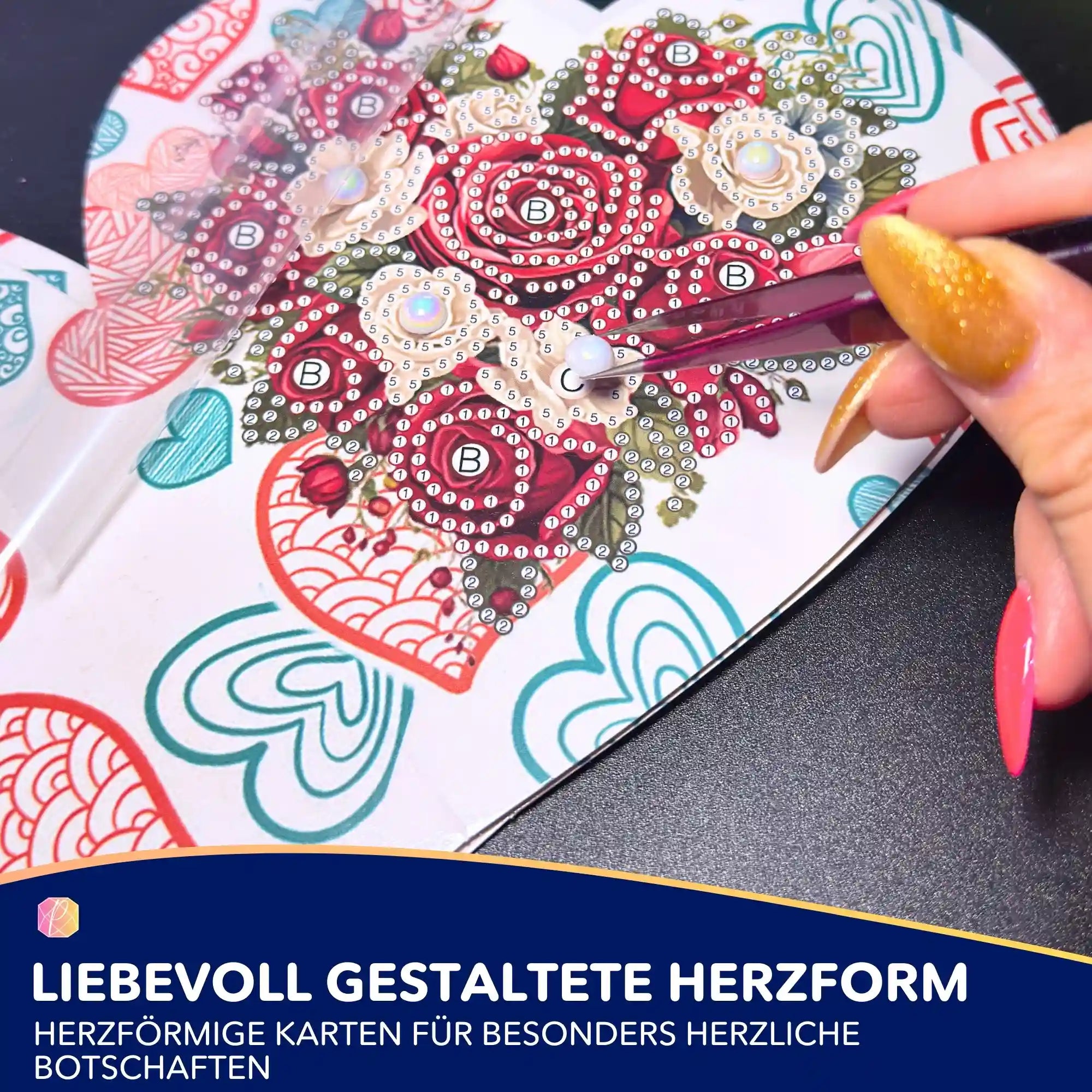 Diamond Painting Geschenkkarten Liebe