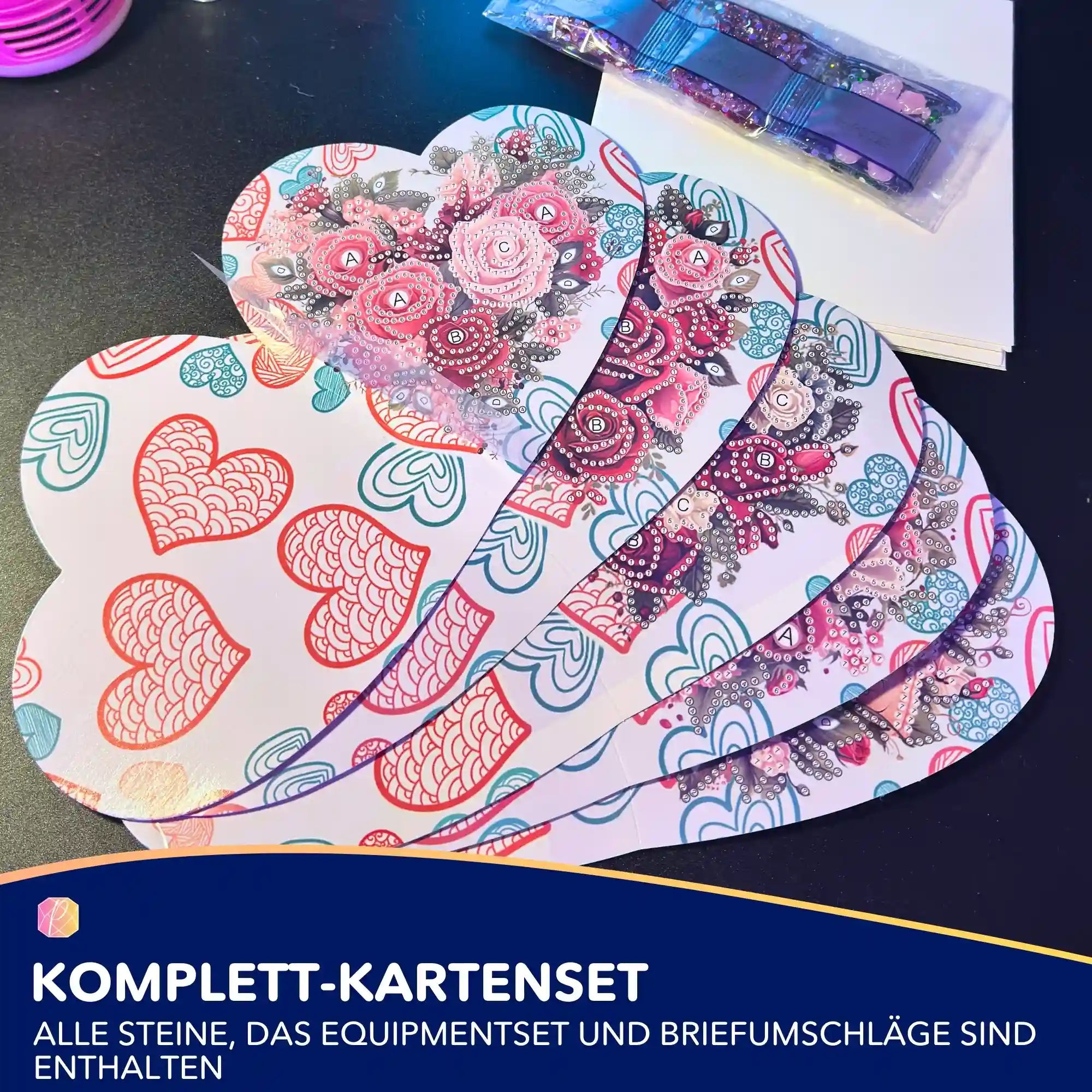 Diamond Painting Geschenkkarten Liebe