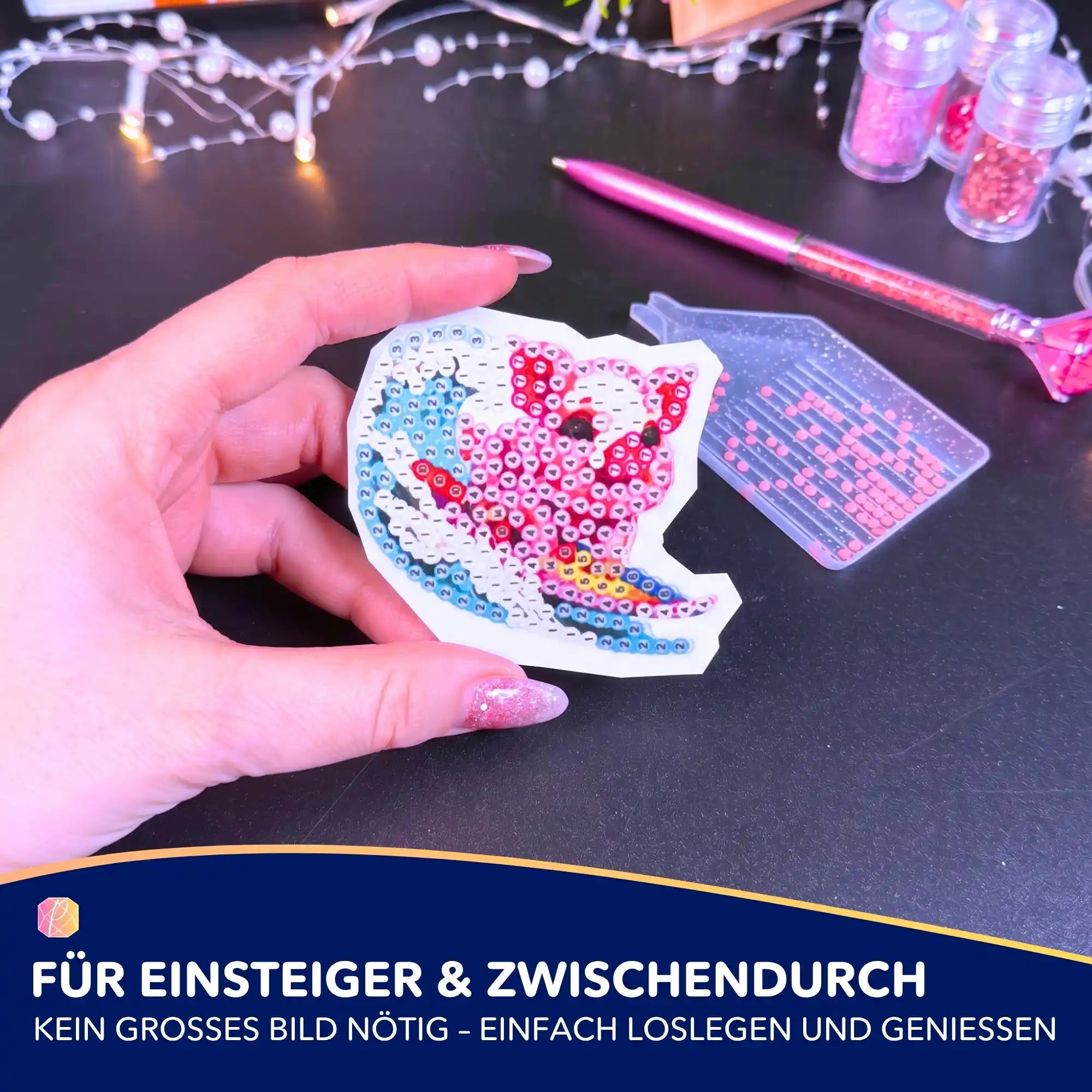 Diamond Painting Sticker - Kleine Surfer