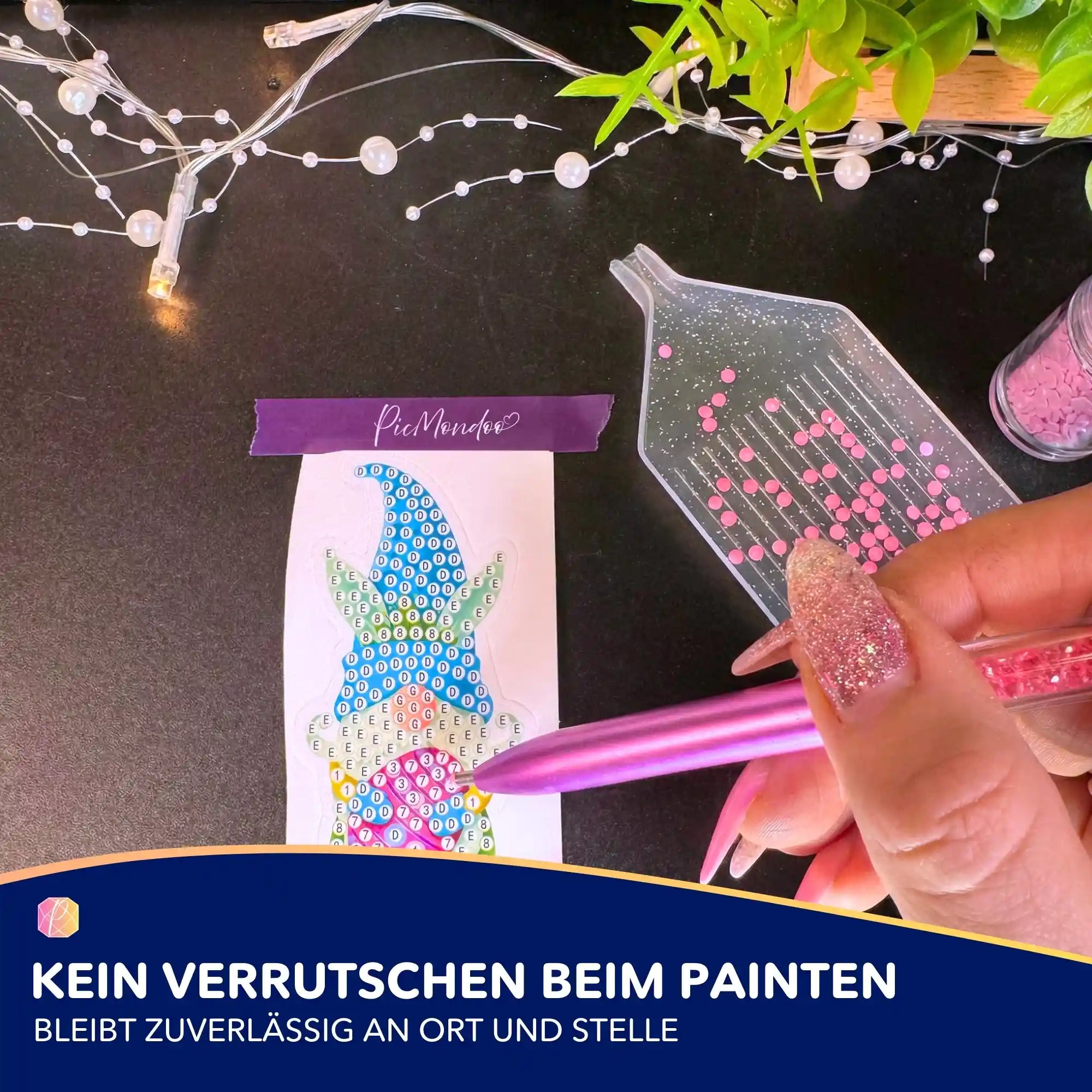 Klebeband für Diamond Painting - lila Picmondoo Logo