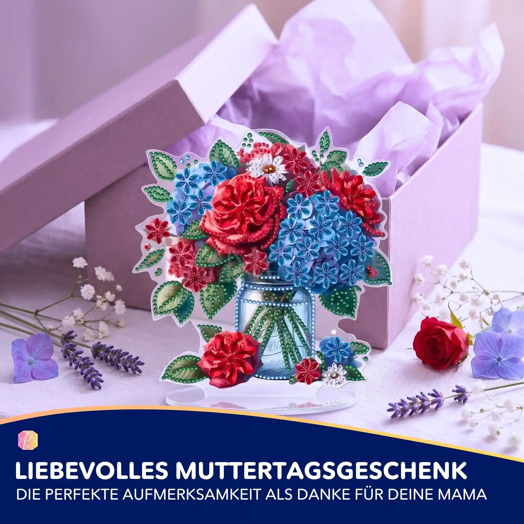 Diamond Painting Aufsteller Blumenstrauß - Muttertag