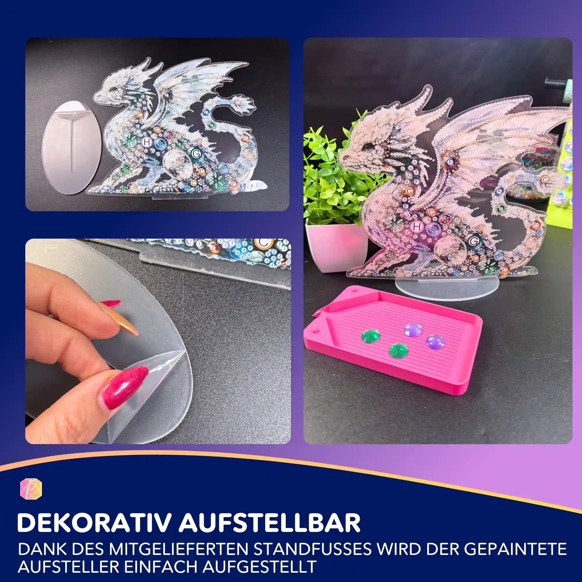 Diamond Painting Aufsteller - Weißer Drache