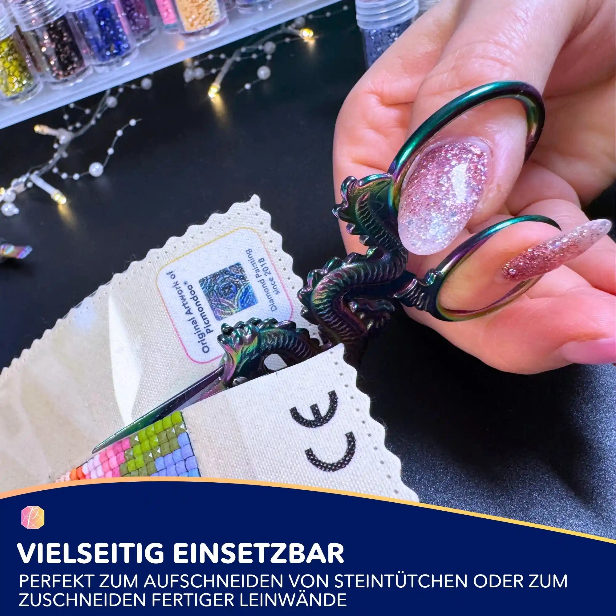 Diamond Painting Schere - Drache