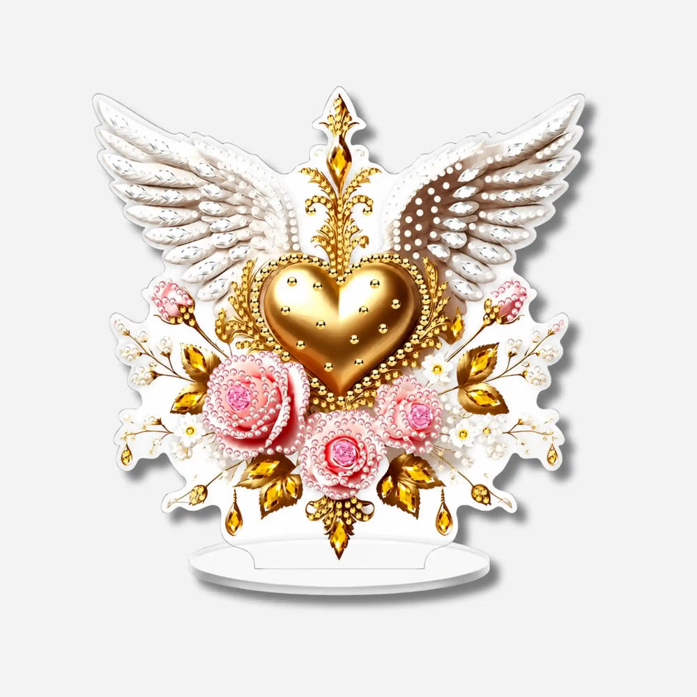 Diamond Painting - Aufsteller Herz & Flügel