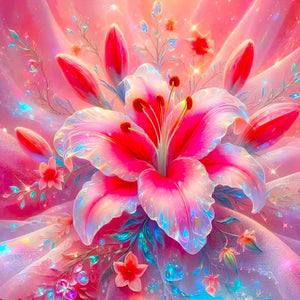 Diamond Painting - Zarte Lilie in rosé