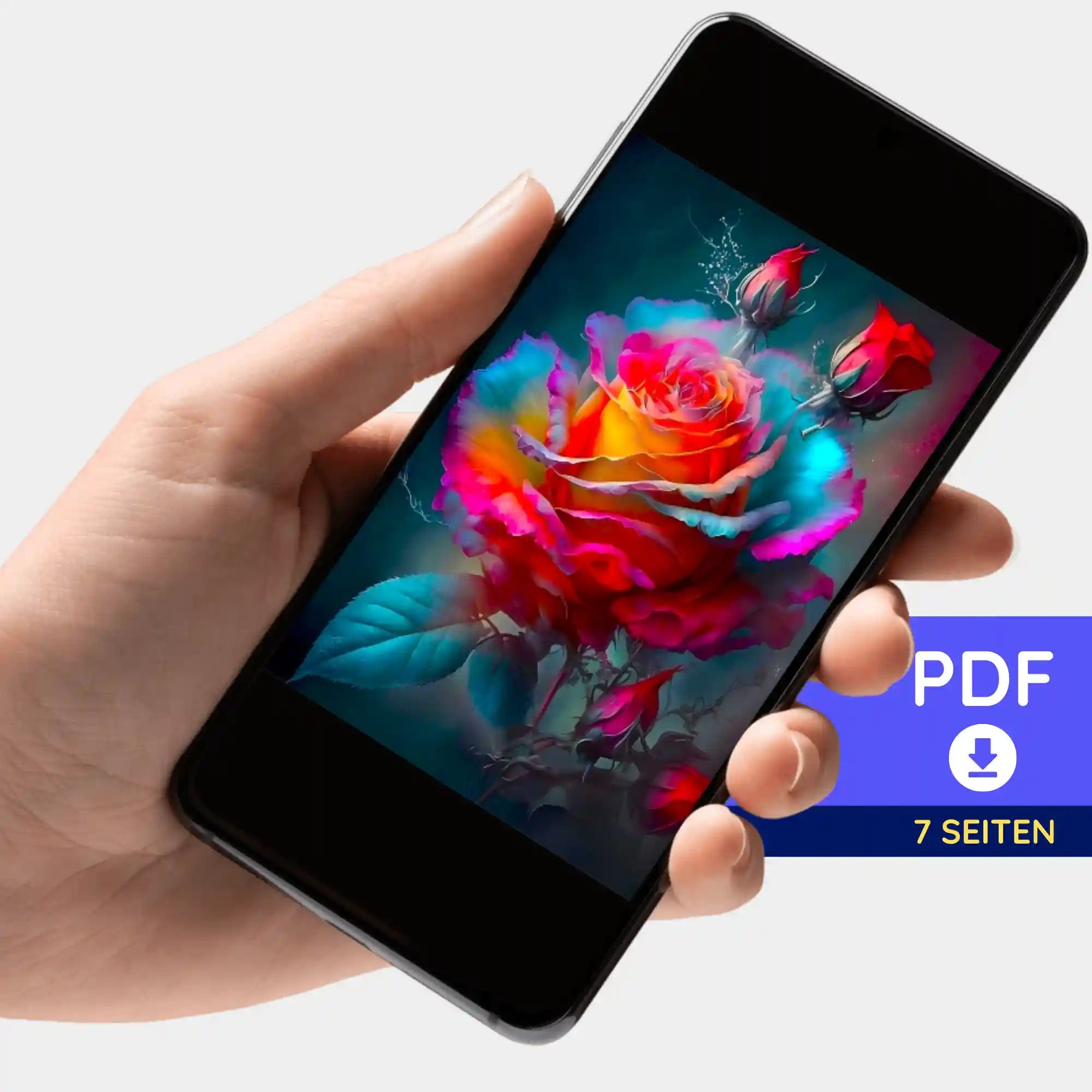 Digitale Bildmappe - Zarte Rosenblüte