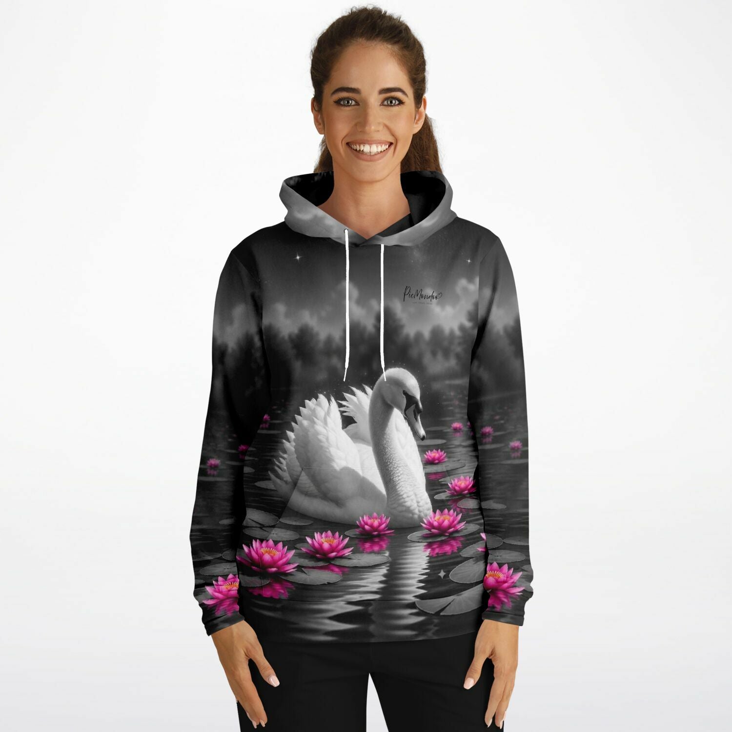 Dreamer Hoodie - Schwan im Seerosensee
