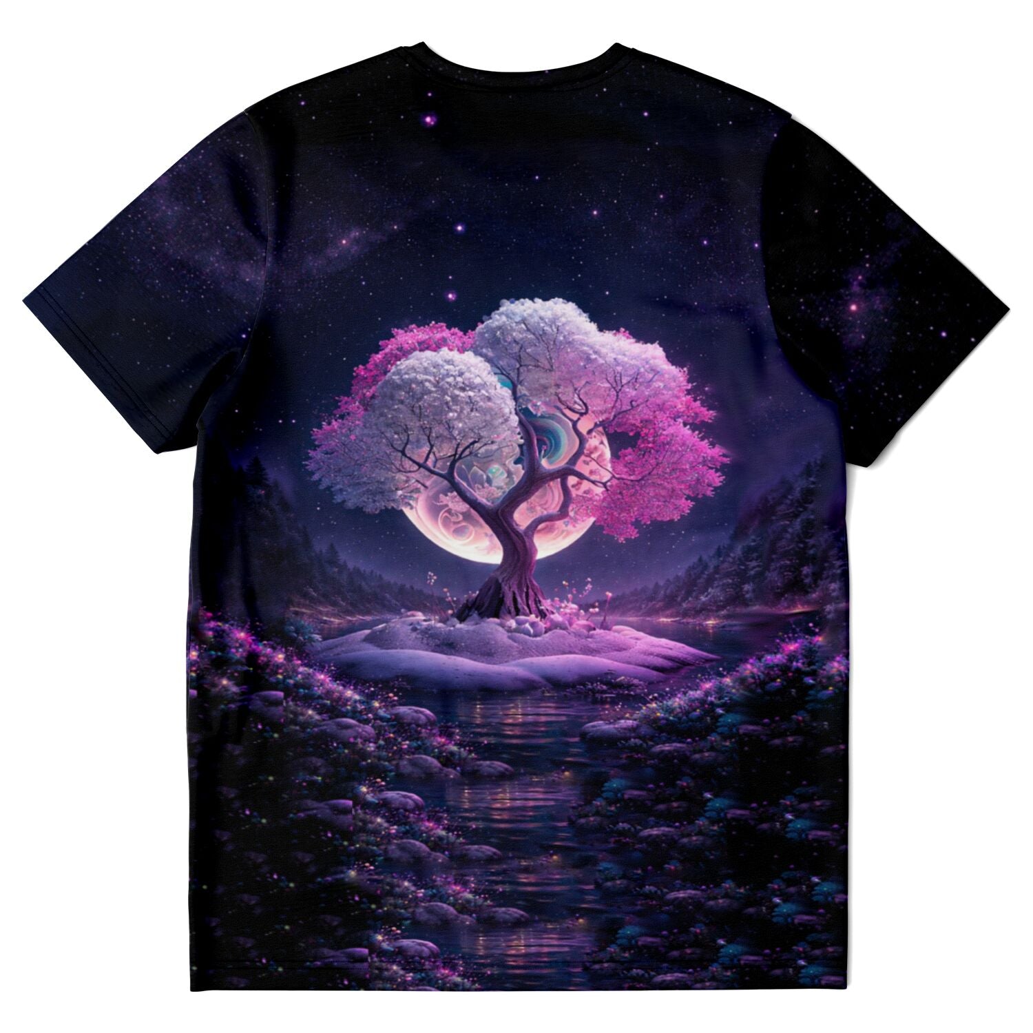 Dreamer T-Shirt - Multi Special - Pink Tree at Night