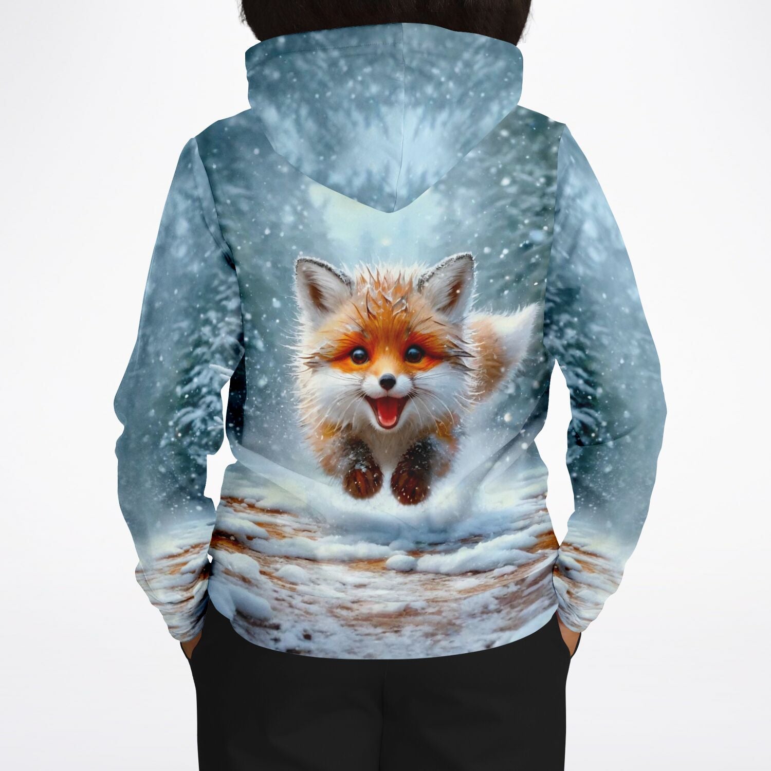 Dreamer Hoodie - Kleiner Fuchs im Winterwald