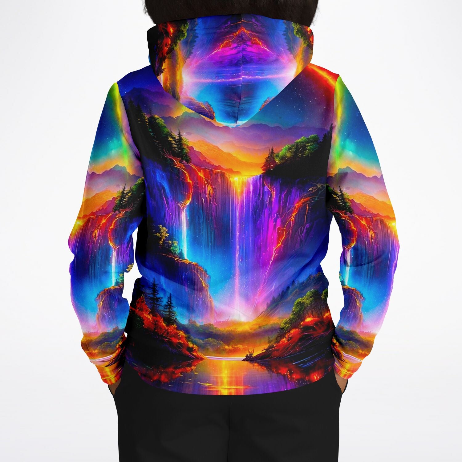 Dreamer Hoodie - Nachtleuchten am Wasserfall