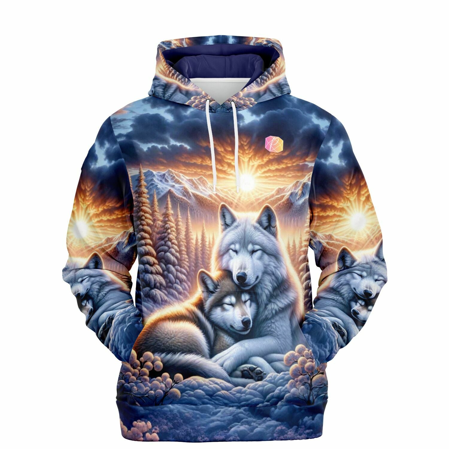 Dreamer Hoodie - Wolfliebe im Sonnenaufgang