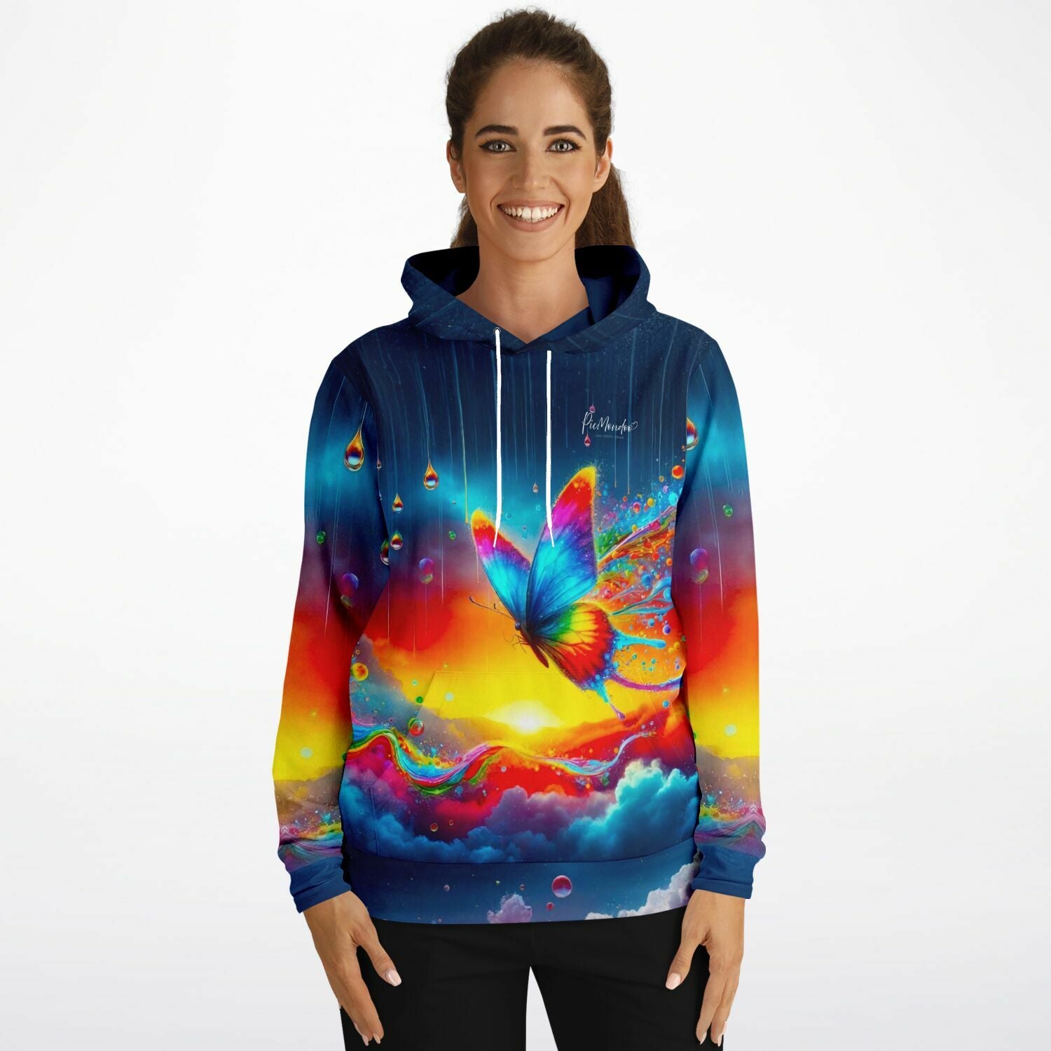 Dreamer Hoodie - 100 Farben Special - Schmetterlinge im Regenbogenfluss