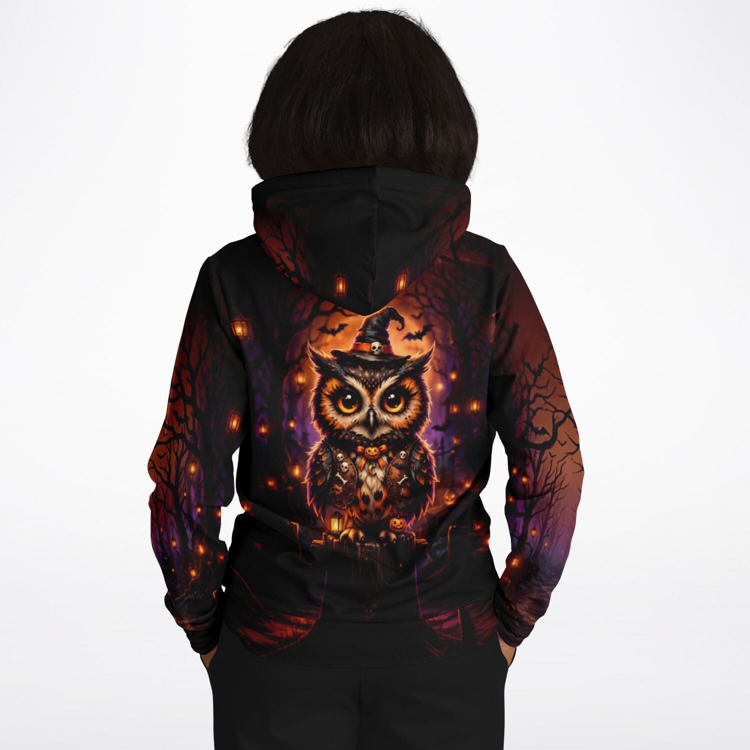 Dreamer Hoodie Wächter der Kürbisnacht mit Eulen-Motiv im Halloween-Design für Fans von kreativen DIY-Kunstwerken
