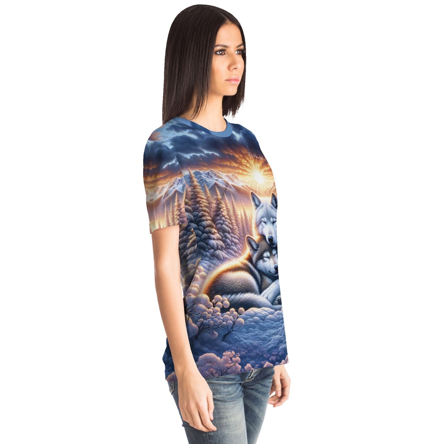 Dreamer T-Shirt - Wolfliebe im Sonnenaufgang
