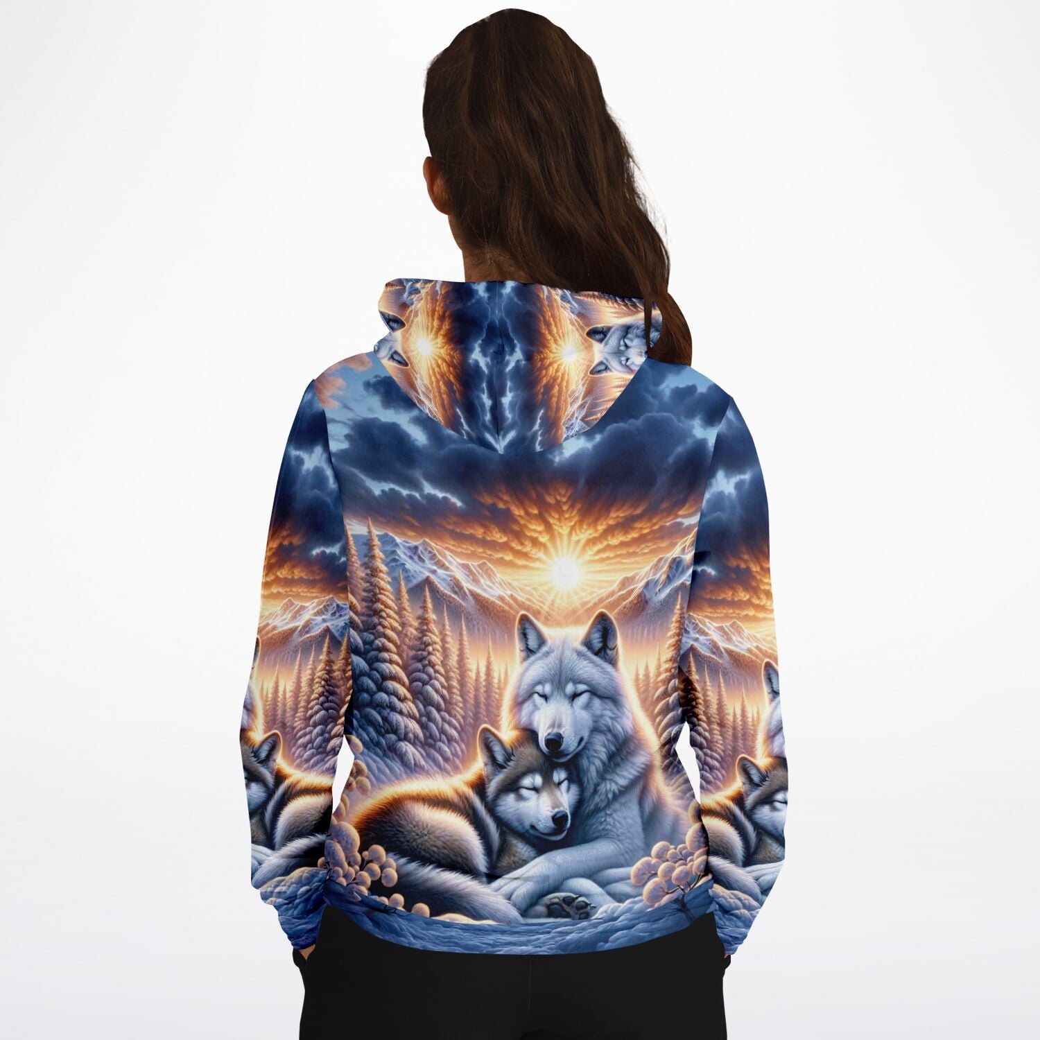 Dreamer Hoodie - Wolfliebe im Sonnenaufgang