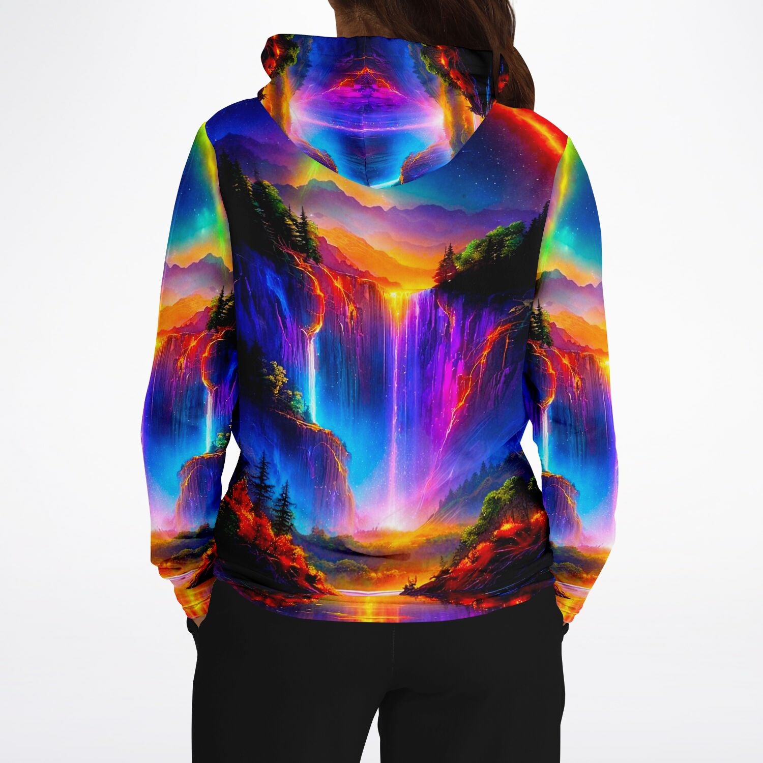 Dreamer Hoodie - Nachtleuchten am Wasserfall