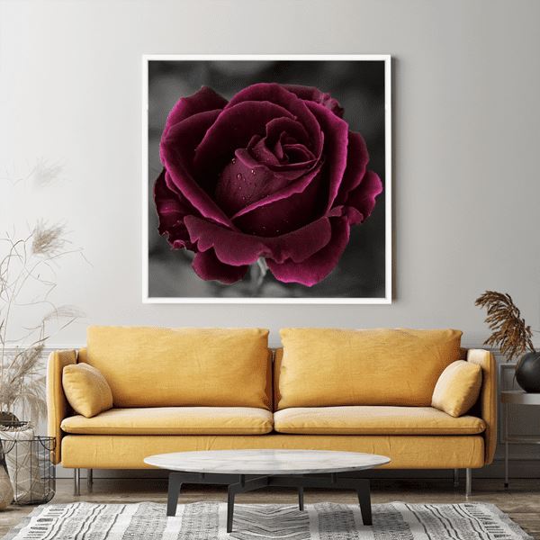 Diamond Painting Wandgestaltung Die verzauberte Rose