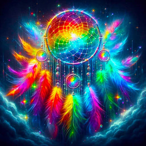 Diamond Painting 100 Farben Special - Träumerei im Federspiel